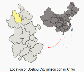 The Location of Bozhou in China Map