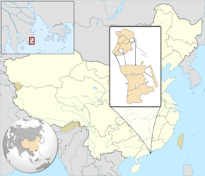 The Location of Macau in China Map