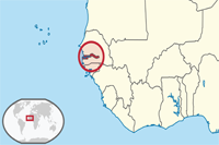 Gambia Location in World Map