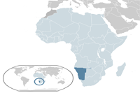 Location of Namibia