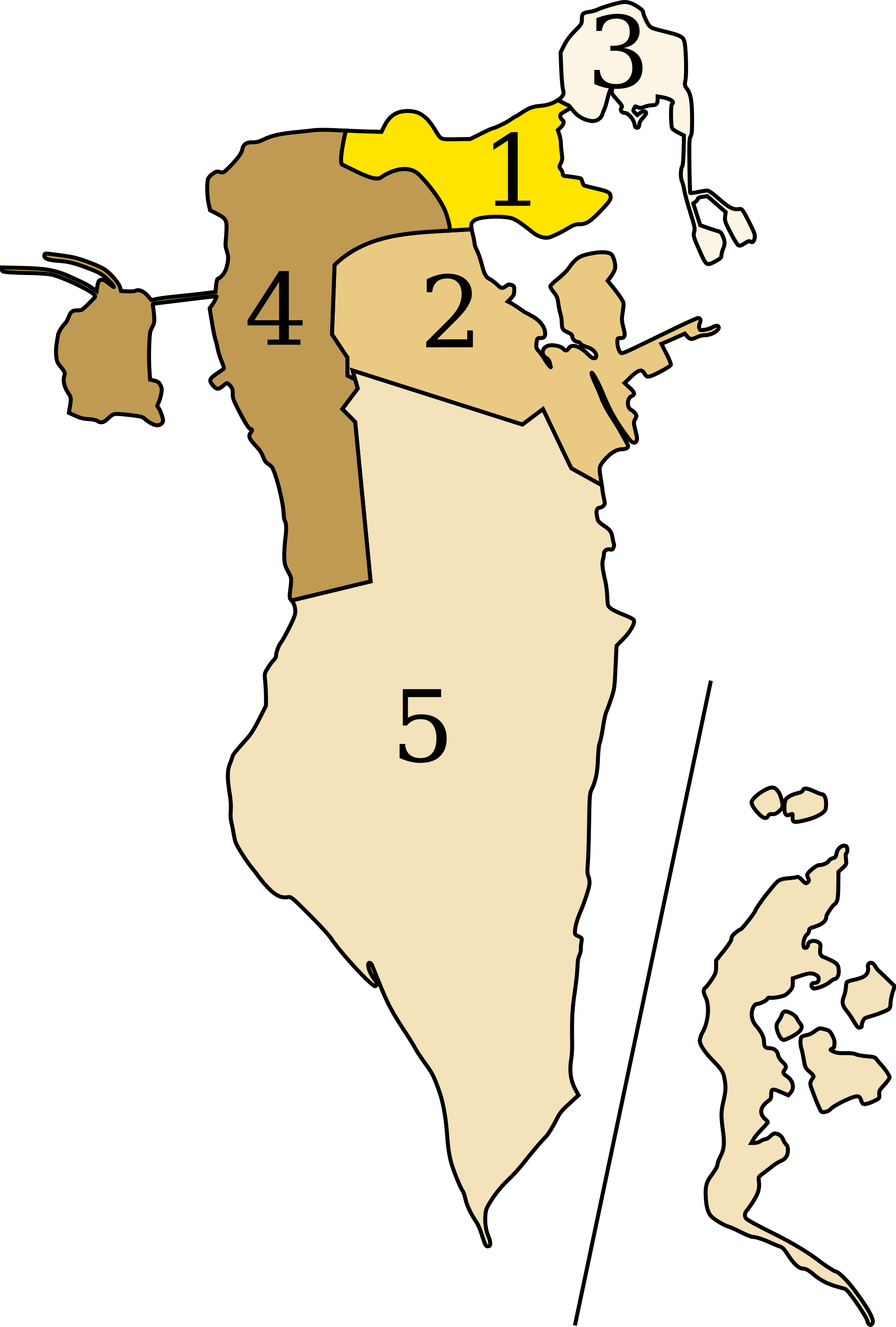 Bahrain Administrative divisions Map