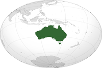 australia Location in World Map